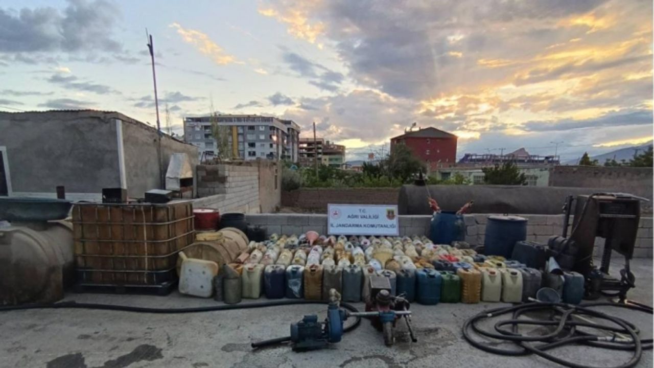Ağrı’da 5 bin litre akaryakıt ele geçirildi