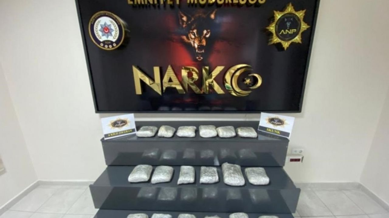 Ağrı’da 6 kilo 210 gram skunk ele geçirildi