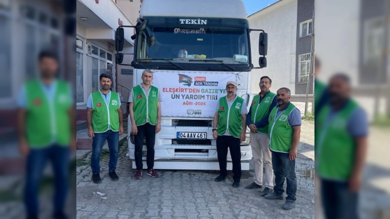Ağrı’dan Gazze'ye un yardımı yola çıktı!