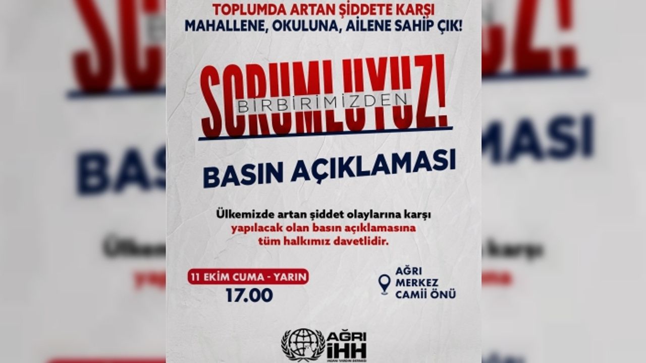 AĞRI İHH'DAN ANLAMLI ÇAĞRI