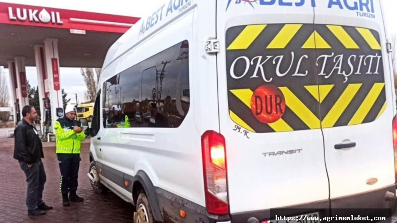 Patnos'ta öğrenci taşıma araçlarında güvenlik denetimi yapıldı