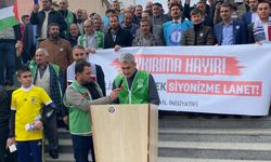 Eleşkirt'te STK'lar gazze için basın açıklaması yaptı