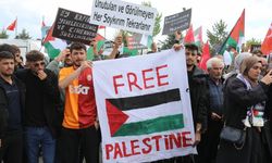 Ağrı'da üniversite öğrencileri İsrail'in Gazze'ye yönelik saldırılarını protesto etti