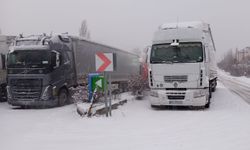 Ardahan'da iki kara yolu tipi nedeniyle tırlara kapatıldı