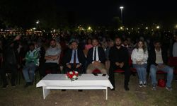 Ağrı'da çocuklar şenlikte oyun oynayıp açık havada sinema izledi