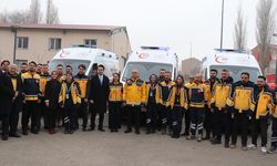 Ağrı'da 112 Acil Sağlık filosuna donanımlı 7 yeni ambulans katıldı