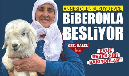 EVDE BİBERONLA BESLİYOR