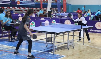 Ağrı masa tenisi müsabakalarına ev sahipliği yapıyor