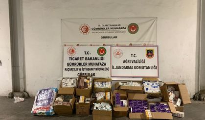 Ağrı'da gümrük kaçağı ilaç ve tıbbi malzeme ele geçirildi