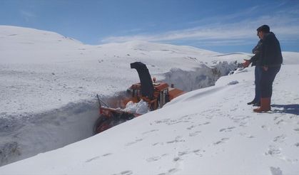 Kar nedeniyle kapanan Kağızman-Ağrı kara yolu ulaşıma açıldı