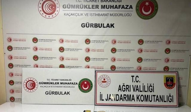 Ağrı’da 1 kişi gümrük kaçağı altınlar ile yakalandı