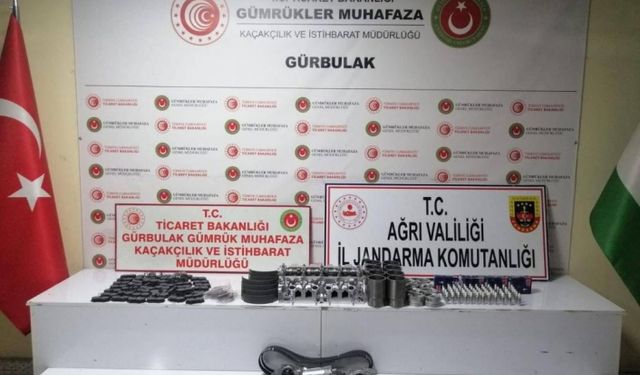Ağrı'da gümrük kaçağı araba parçaları ele geçirildi