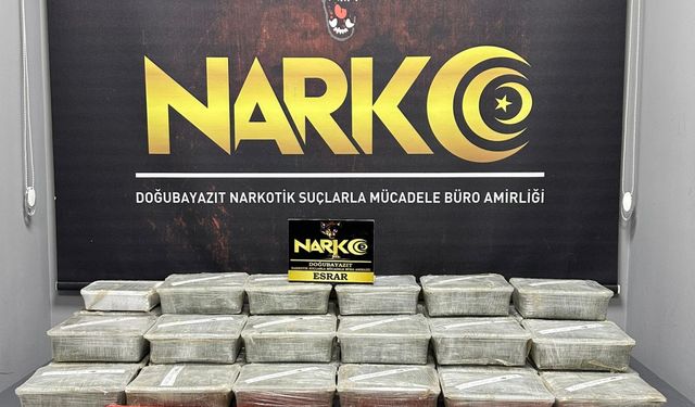 Ağrı'da 29 kilo 696 gram uyuşturucu ele geçirildi