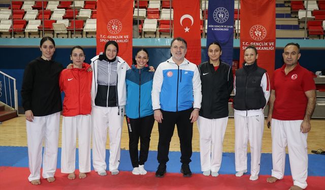 Milli karateciler, Ermenistan'daki Avrupa Şampiyonası öncesi Ağrı'da güç depoluyor