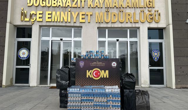 Ağrı'da 10 bin paket gümrük kaçağı sigara ele geçirildi, 2 şüpheli tutuklandı