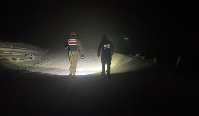Ağrı'da karda mahsur kalan 2 kişi kurtarıldı