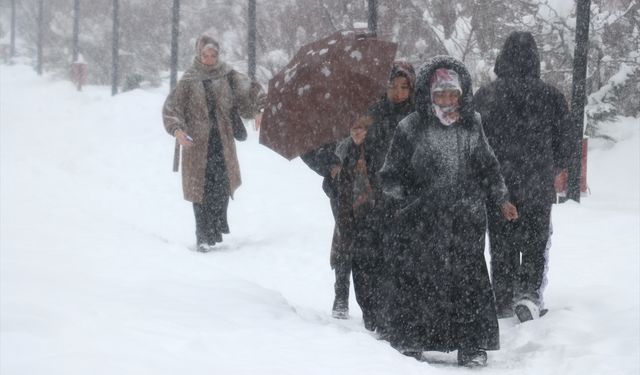 Ağrı'da 2 gündür devam eden yoğun kar yaşamı zorlaştırıyor