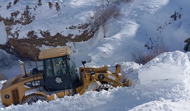 Ağrı'da çığ yüzünden kapanan köy yolu yeniden ulaşıma açıldı