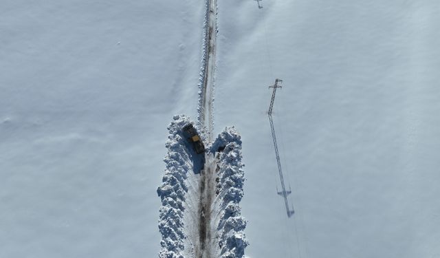 Ağrı'da kar nedeniyle 41 köy yolu ulaşıma kapandı