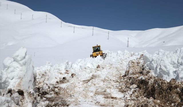 Son 66 yılın en yüksek kış yağışını alan Ağrı'da karla mücadele sürüyor
