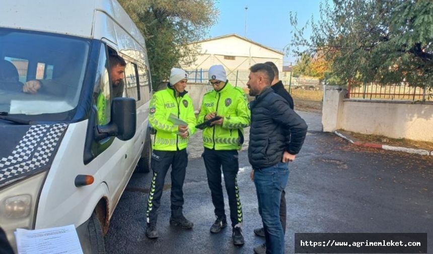 Ağrı'da öğrenci güvenliği için okul servisi denetimleri yoğunlaşıyor