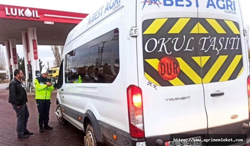 Patnos'ta öğrenci taşıma araçlarında güvenlik denetimi yapıldı