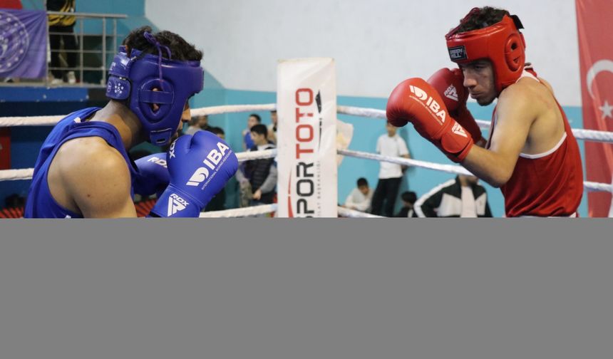 Ağrı'da Genç Erkekler Türkiye Ferdi Boks Şampiyonası devam ediyor