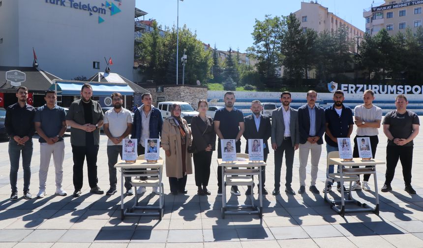 Erzurum, Ardahan ve Ağrı'da 'Gazze'de Boş Sıralar' etkinliği yapıldı