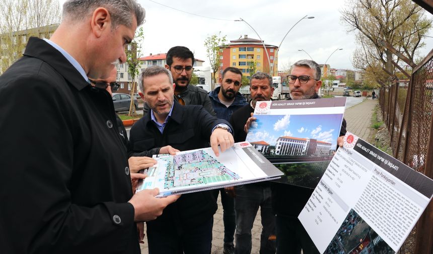 Ağrı'nın yeni adalet binasının zemin iyileştirilmesine başlandı
